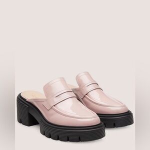 Stuart Weitzman SoHo Leather Pink Mule
